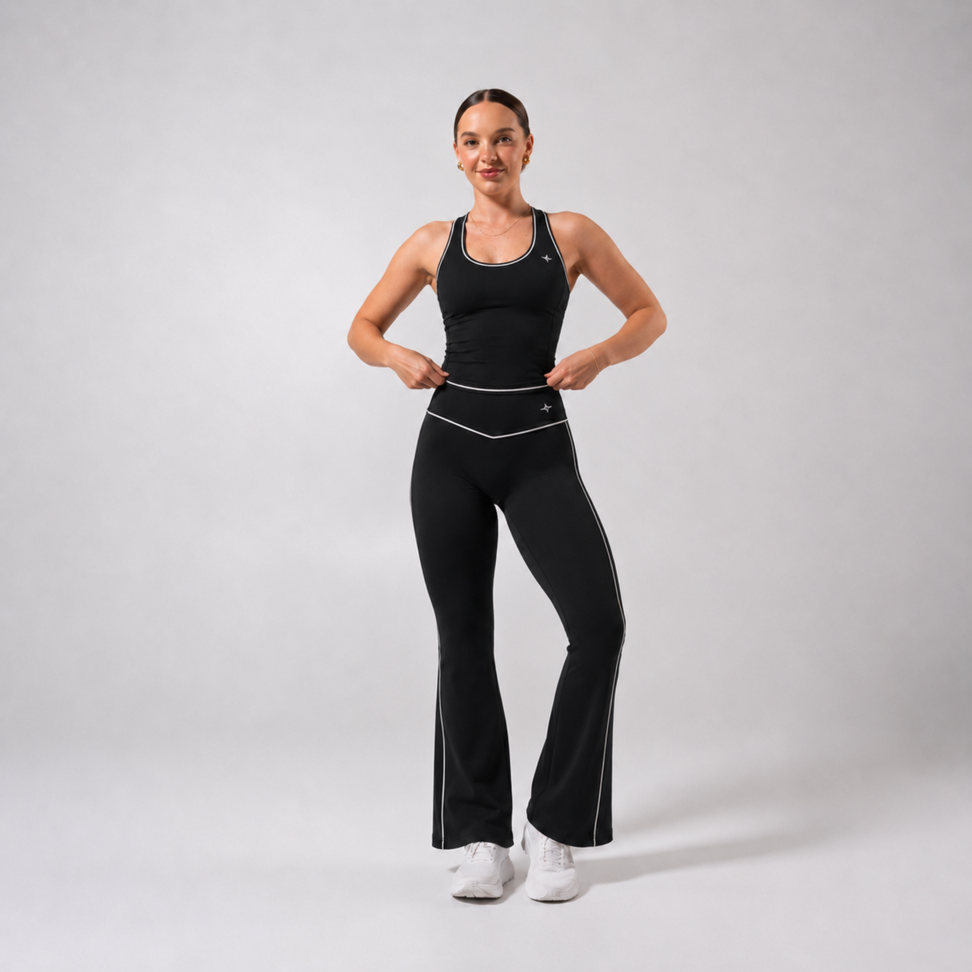 Ensemble ÉLAN - Top ajusté & pantalon évasé